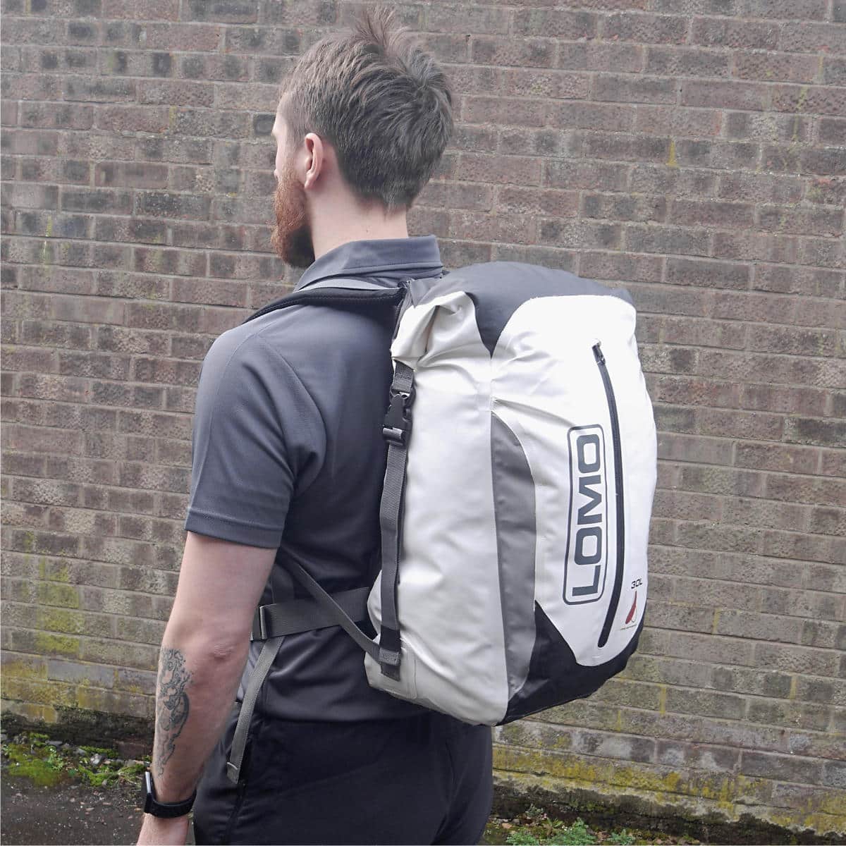 30L Drybag Daysack - White Rucksack - Image 3